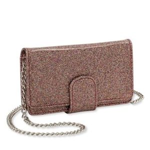 NEW Women’s Small Multicolored Glitter Y2K Style Chain Link Strap Crossbody